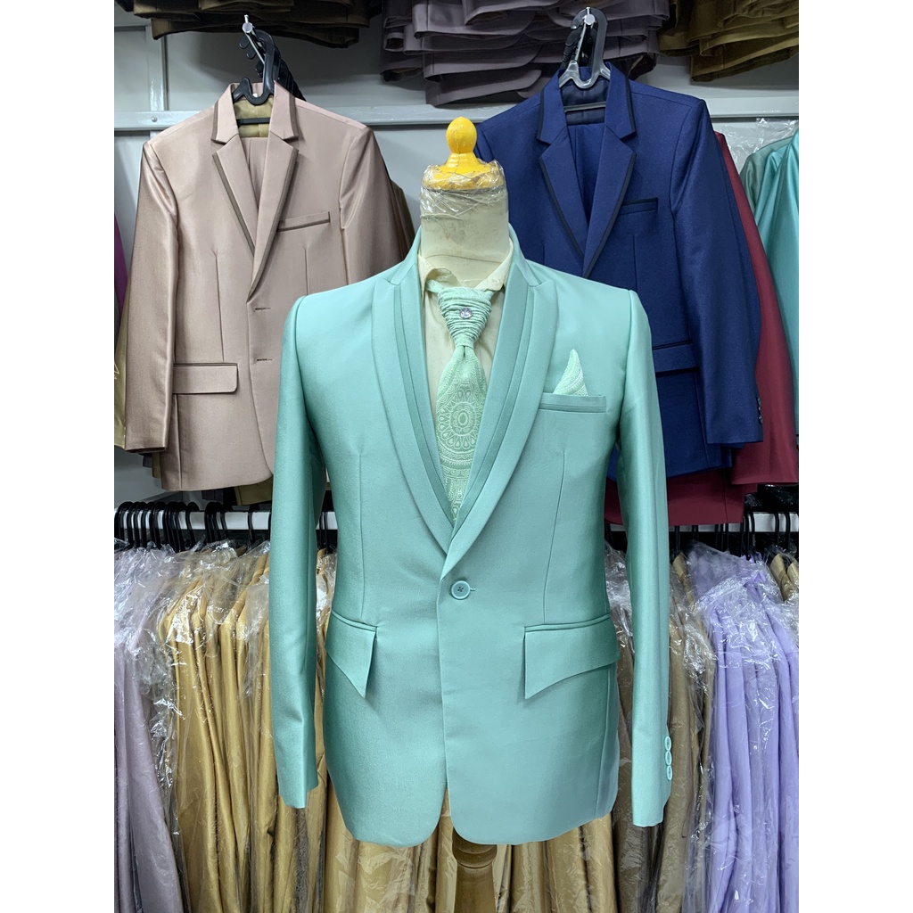 JAS HIJAU WARDAH JAS WEDDING SETELAN JAS SATU SET CELANA JAS FORMAL SLIMFIT
