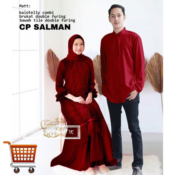 Couple Salman Couple Gamis Muslim / Muslim Couple Syari / Busana Muslim Pasangan / Baju Couple