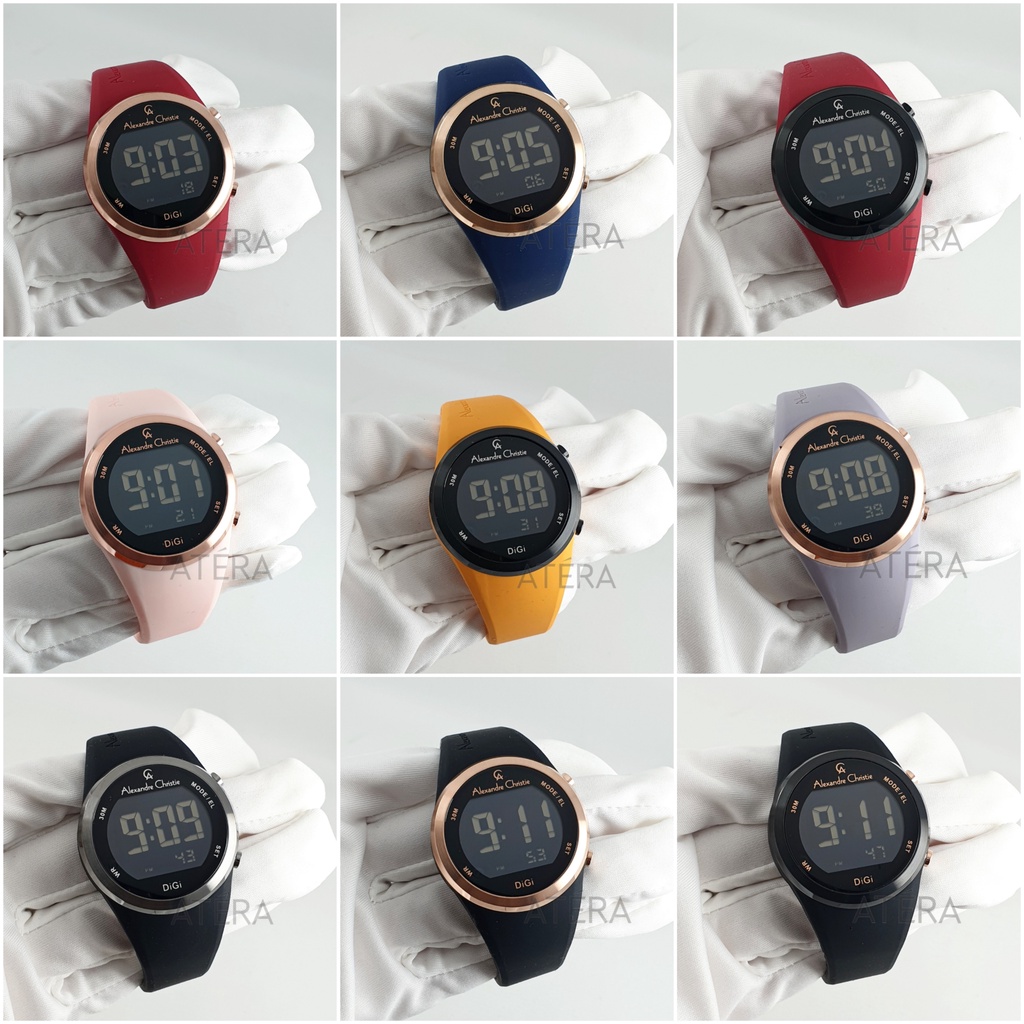 ALEXANDRE CHRISTIE AC 9362 WANITA ORIGINAL / JAM TANGAN CEWEK ALEXANDER AC9362 LH KARET RUBBER DIGIT