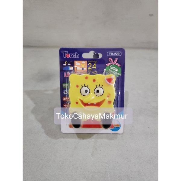 Lampu Tidur Karakter LED Spogebob Unik Lucu Mini / Lampu Tidur Anak