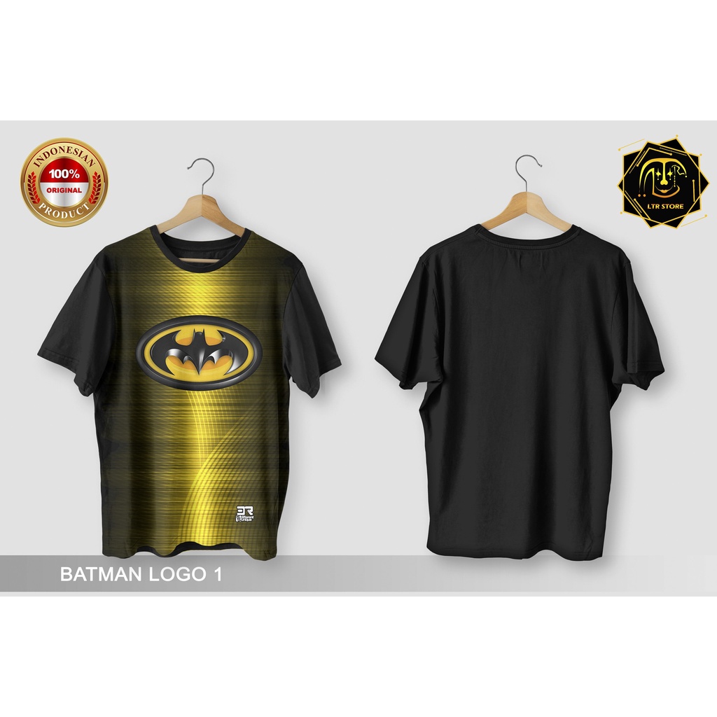 [ BAYAR DI TEMPAT ] BAJU PRINTING GAMBAR BATMAN LOGO 1 -  BAJU DISTRO ORIGINAL GAMBAR SUPERHERO MARV