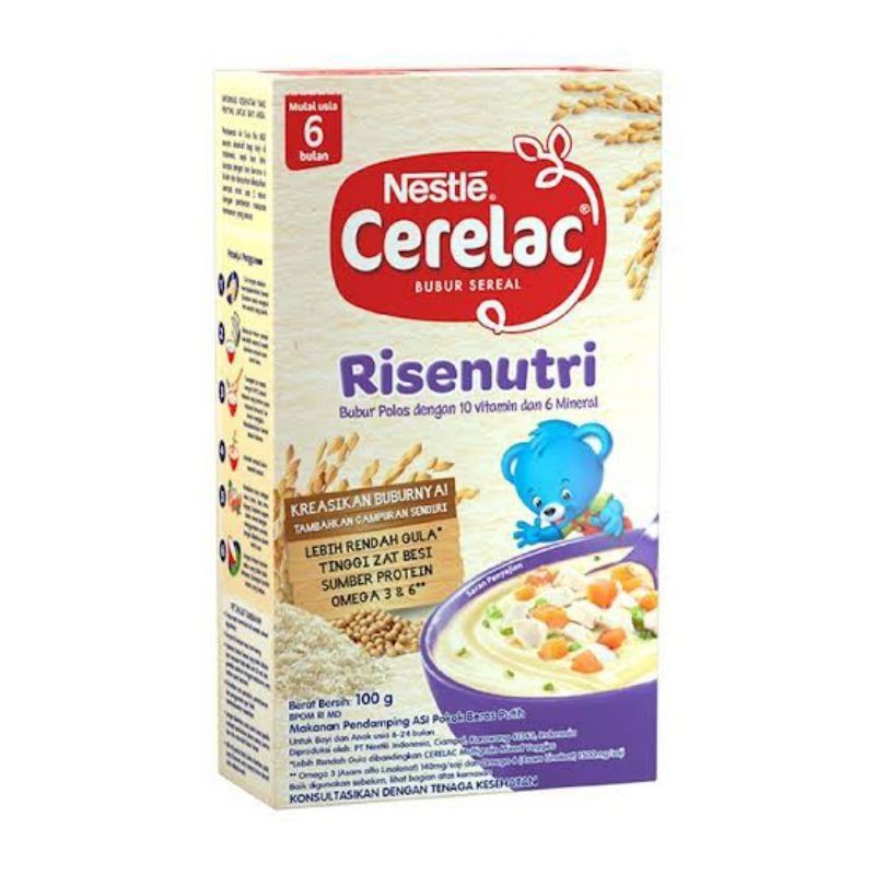 Nestle Cerelac RiseNutri Bubur Bayi Instant Usia 6-24 bulan box 100 g