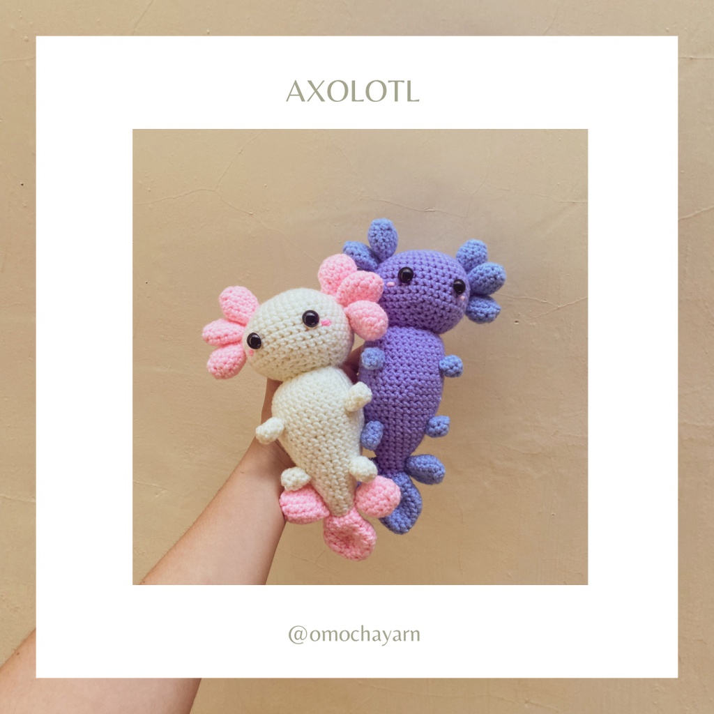 AXOLOTL - AMIGURUMI - BONEKA RAJUT