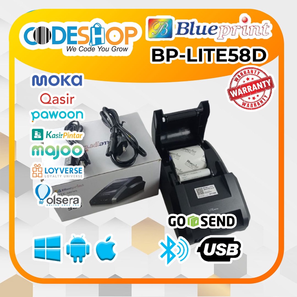 Printer Kasir Blueprint BP LITE 58 D Usb Bluetooth