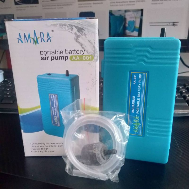 AMARA AA - 001 AA001 portable aerator mesin gelembung udara baterai aquarium aquascape murah