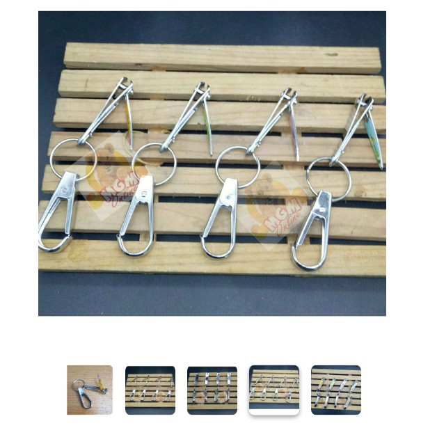 Gantungan Kunci Motif Gunting Kuku Silver kecil - Nail Clippers 2680