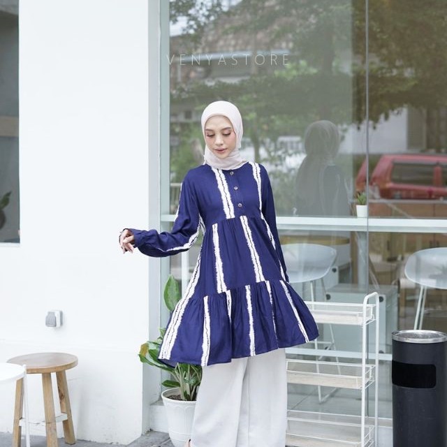 Venyastore - Tiara Tunik bahan rayon twill premium dan viscose super adem busui friendly