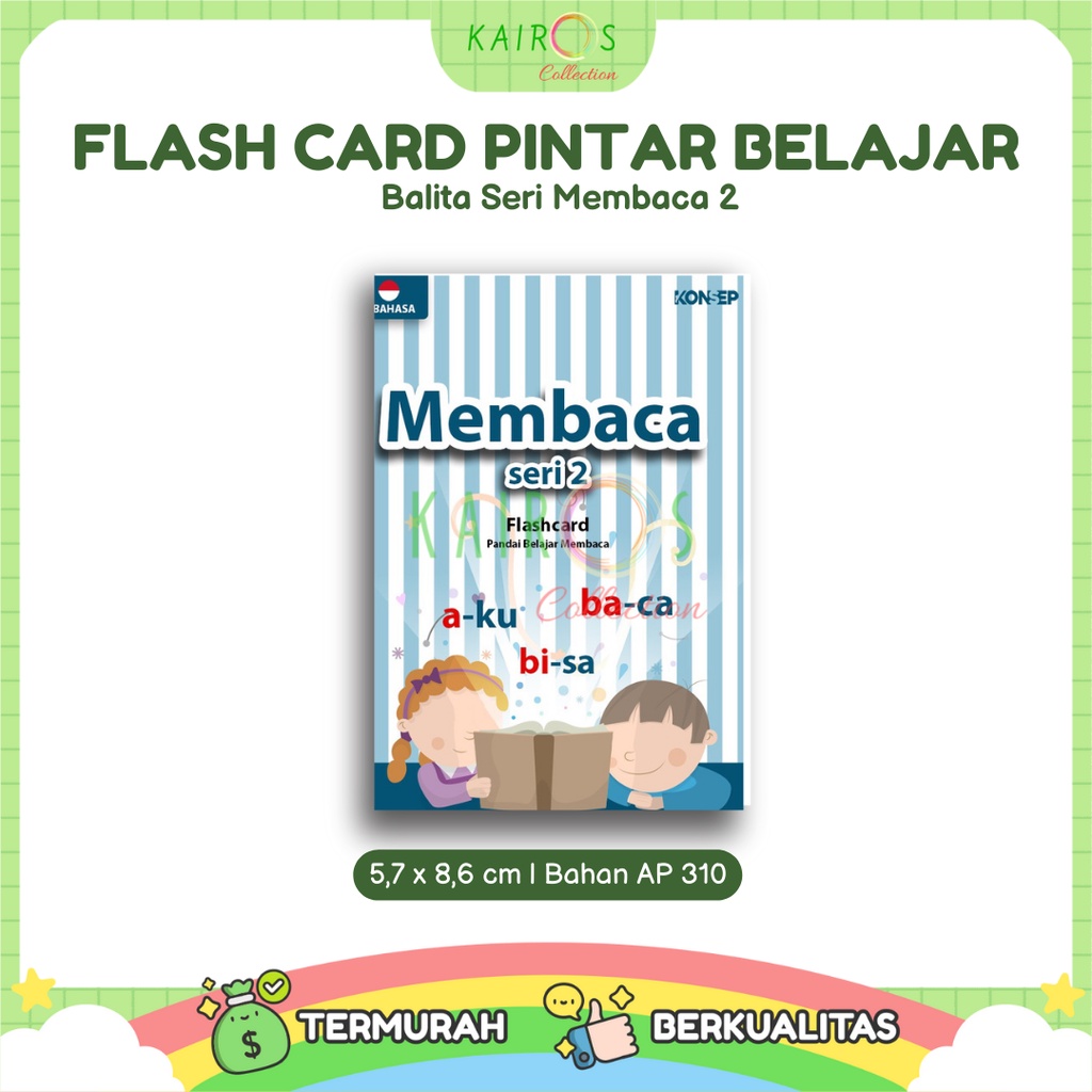 Flash Card Kartu Pintar Belajar Balita Seri Membaca 2