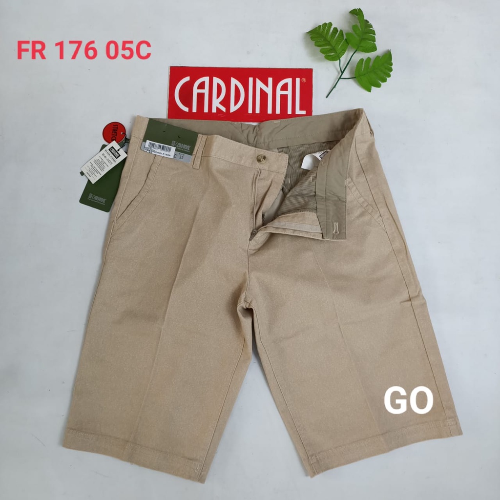 gof 37-38 CARDINAL FBBXX Celana Pendek Polos Stretch Kotak Motif Original Celana Santai Laki-Laki