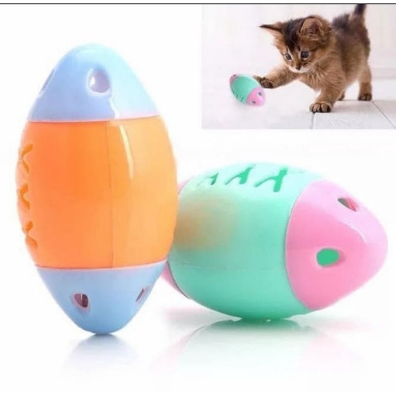 cat toy rugby/mainan kucing bola rugby