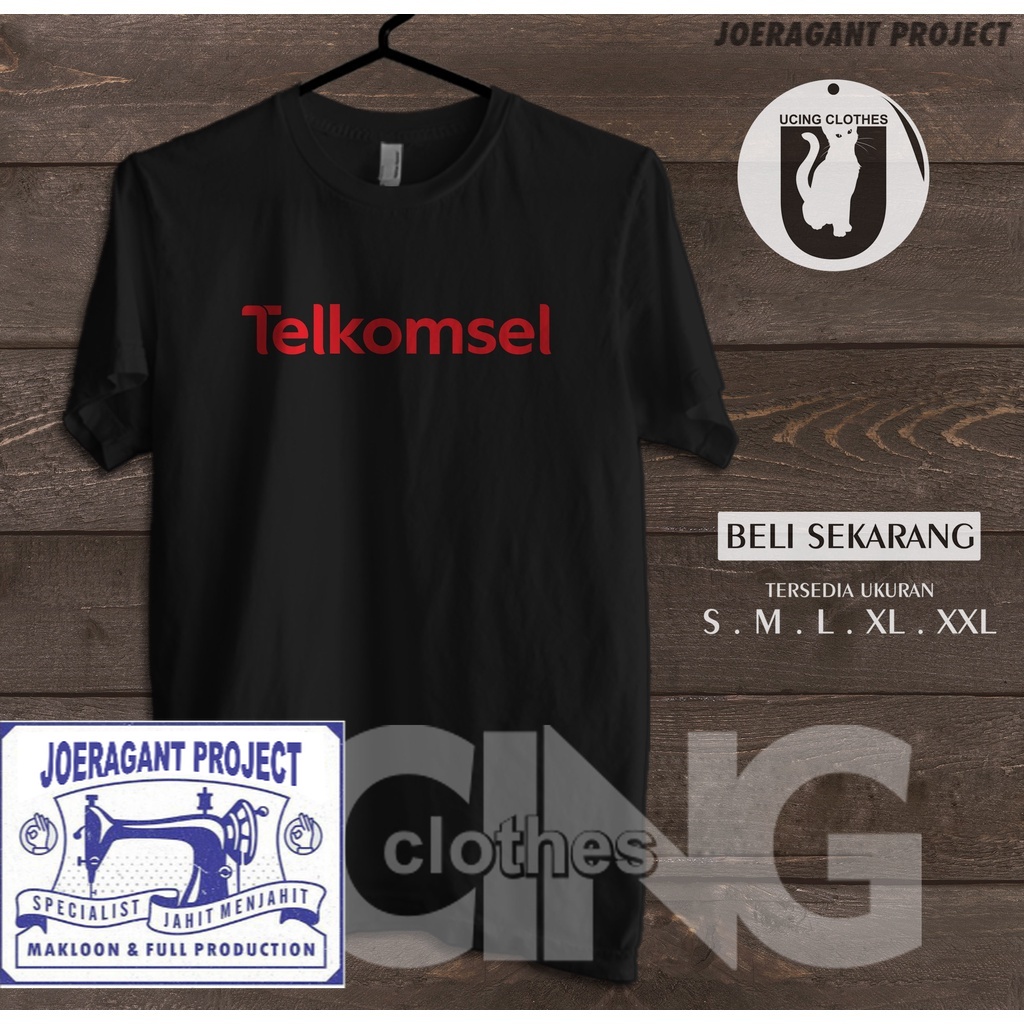 Kaos Baju Telkomsel Logo Baru Kaos Perusahaan -JP