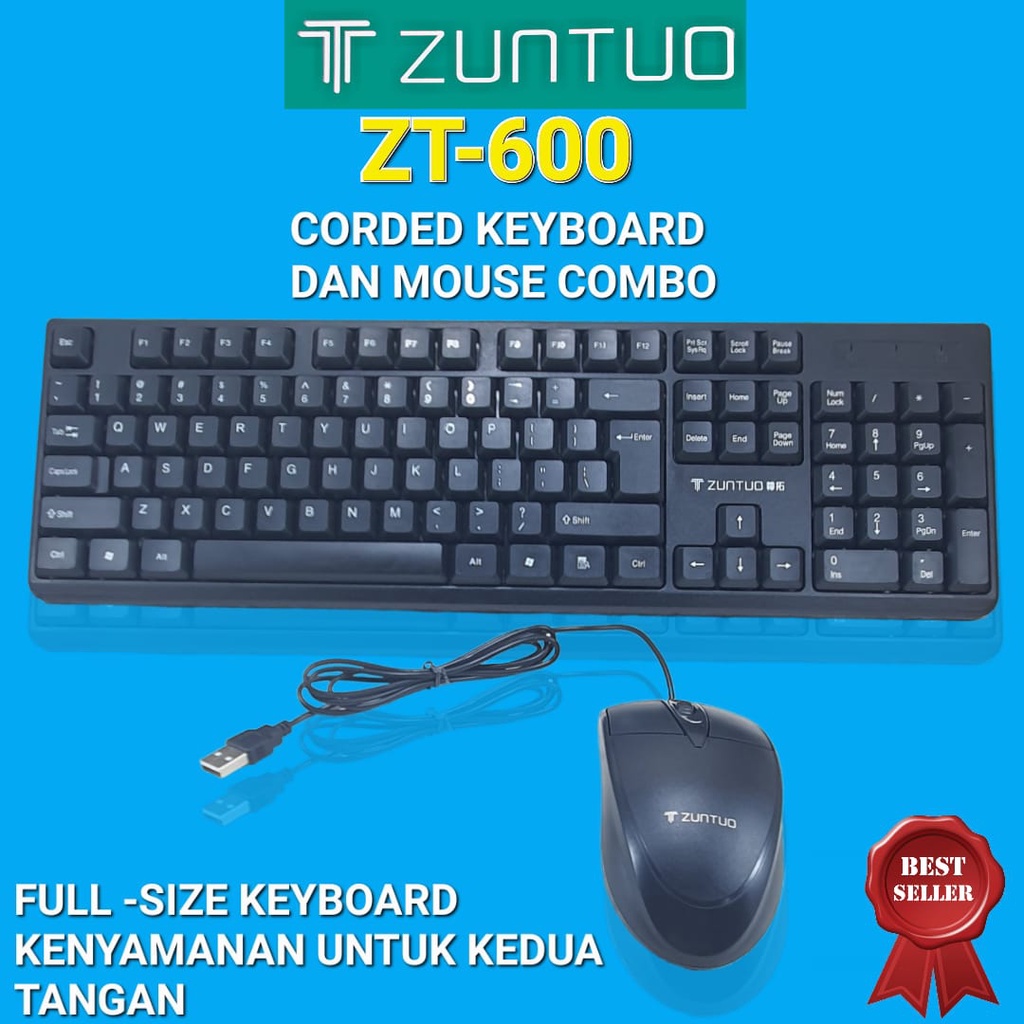 Gaming Keyboard Mouse Set ZUNTOU ZT 600 Kabel USB Mouse Keyboard Paket