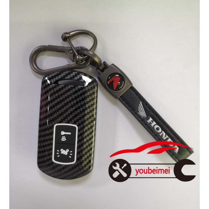 Case Remote Kunci Mobil Honda Airblade 150 Klik 150 Bahan Karbon Fiber Dengan Gantungan Kunci