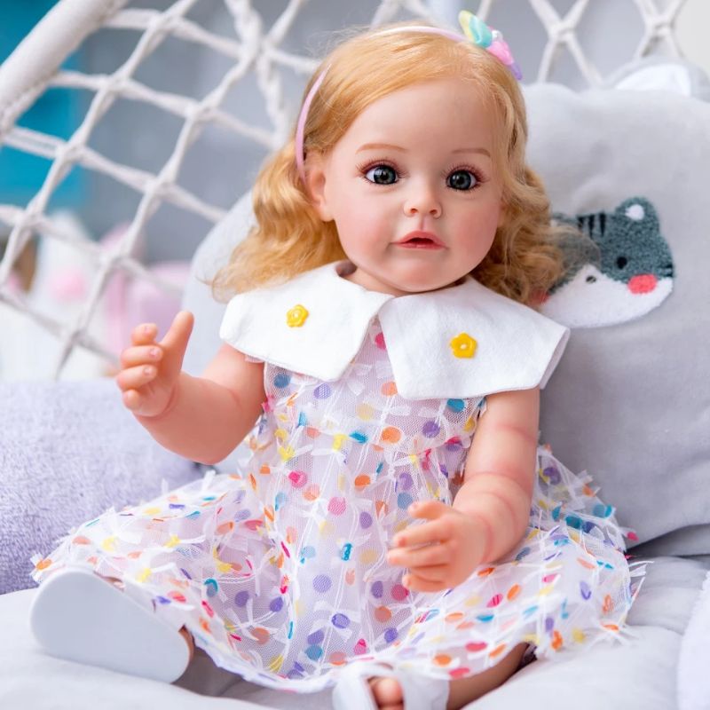 Boneka Reborn Bayi Perempuan Full Silikon Reborn 55 cm Premium