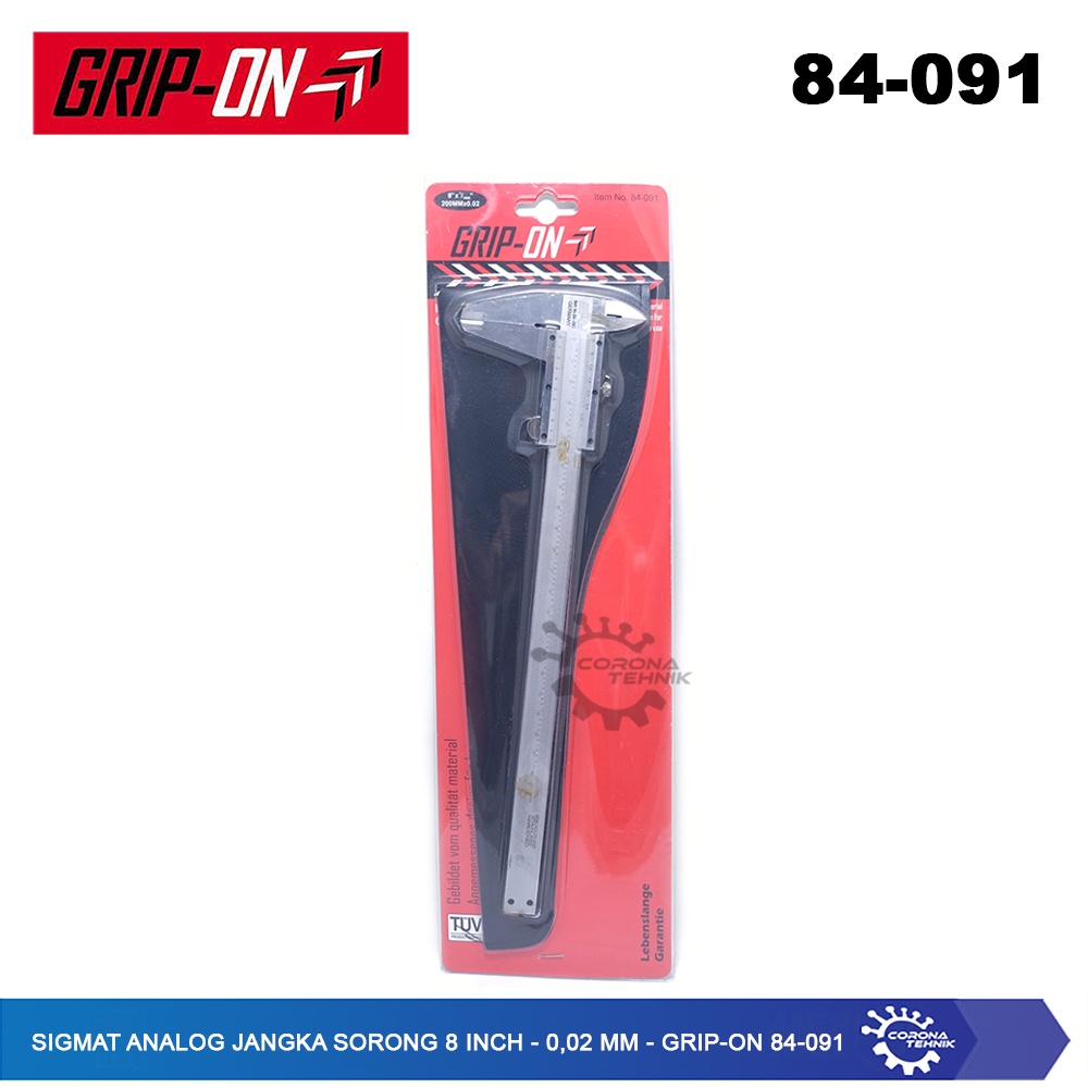 Grip-On 84-091 - Sigmat Analog Jangka Sorong 8 Inch - 0,02 mm