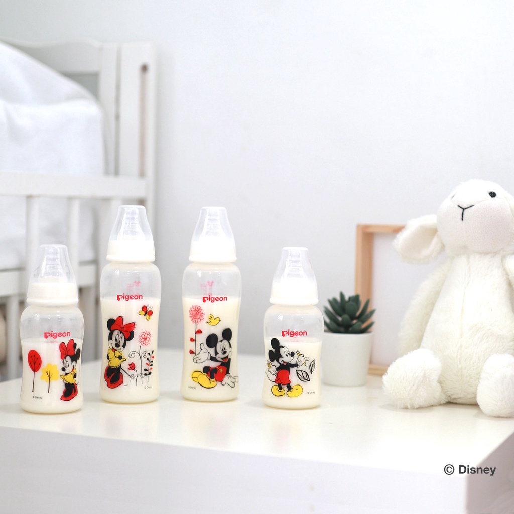 Pigeon Disney Baby Slim Neck 150ml PP Bottle Flexible Botol Susu