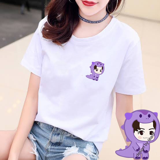 YOURSTYLE1119 - KAOS KARAKTER PURPLE REX DINO BAJU KAOS WANITA DISTRO UNISEX OVERSIZE JUMBO KEKINIAN