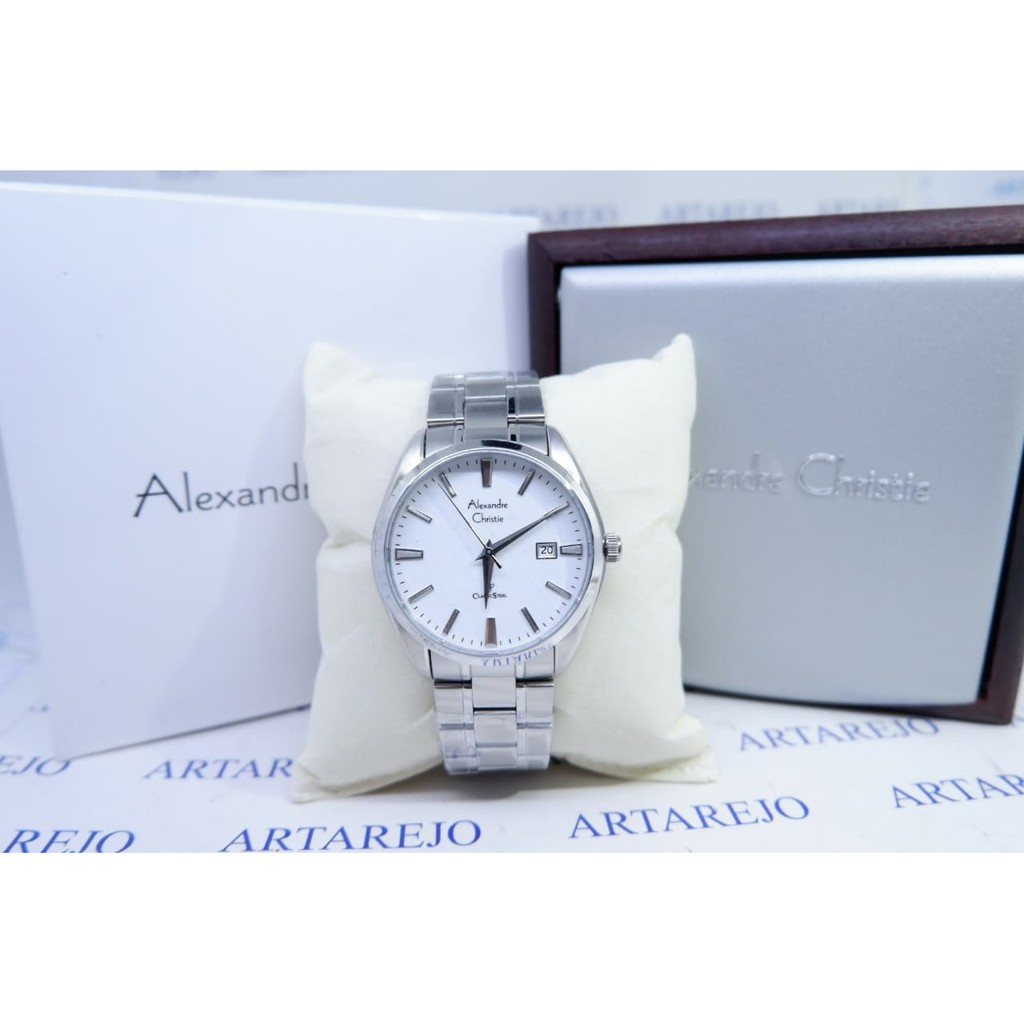 JAM TANGAN PRIA ALEXANDRE CHRISTIE AC 8515 SILVER ORIGINAL