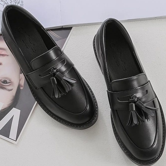 4.4 SEPATU LOAFERS DOCMART FASHION RUMBAI BLACK DOF PREMIUM RWS 2