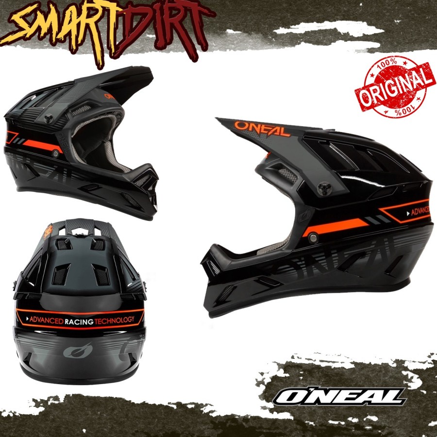 HELM SEPEDA ONEAL BACKFLIP ECLIPSE GREY RED 2023 HELM MTB ONEAL ORI 23