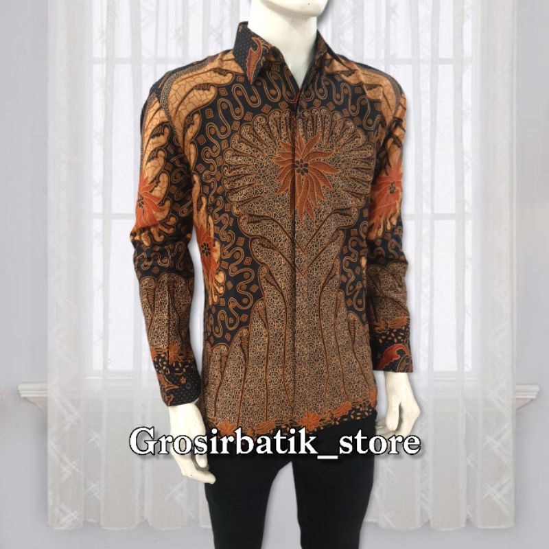 BAJU BATIK COUPLE AYAH DAN ANAK PRIA lengan panjang premium katun