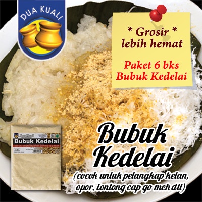 

Paket 6pcs Dua Kuali Bubuk Kedelai - pelengkap ketan, opor dll
