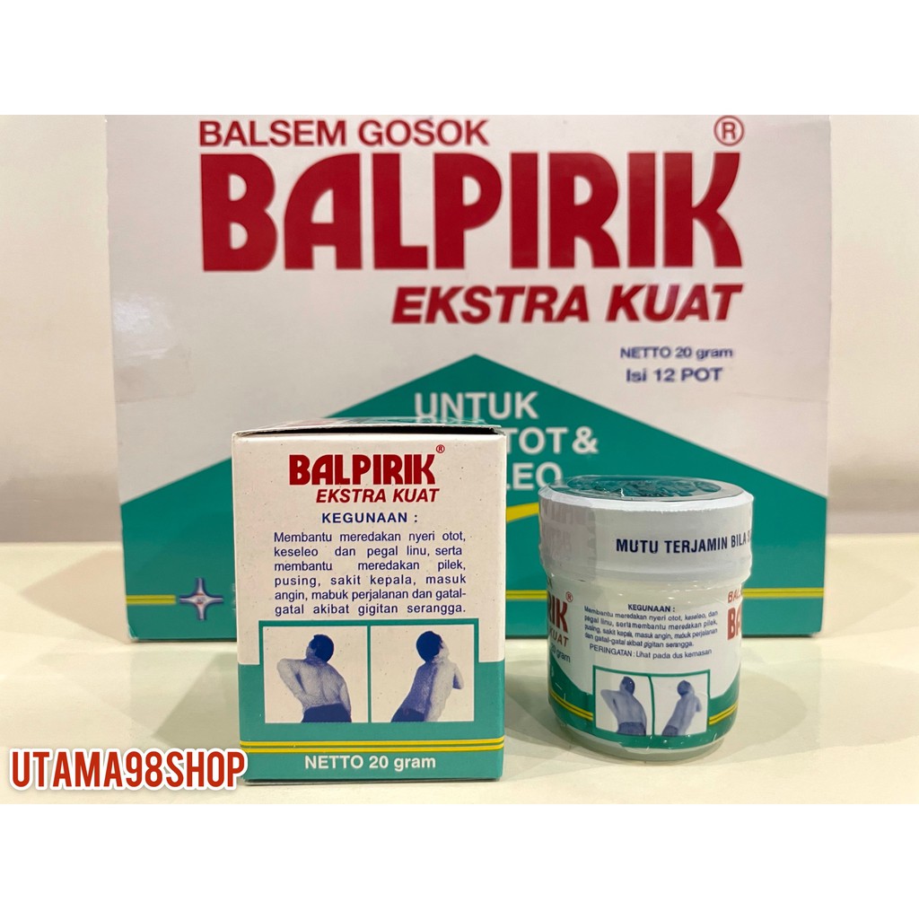 BALPIRIK BALSEM GOSOK EKSTRA KUAT 20GR HIJAU UNTUK NYERI OTOT & KESELEO-1