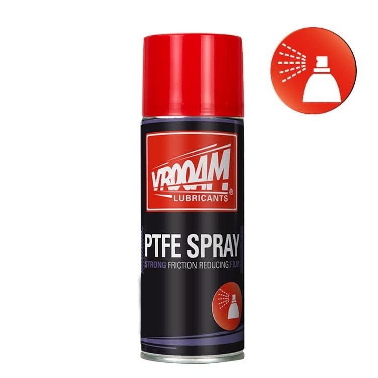 Pelumas Minyak Polytetrafluoroetilen Powersport PTFE Spray VROOAM (400ml)