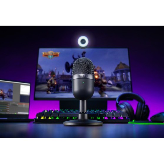 Microphone Razer Seiren Mini Portable - Black Mercury Quartz - Garansi