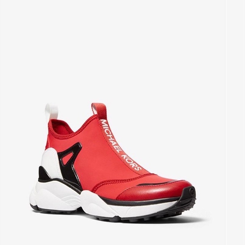 Size 5 & 7 ‼️ Michael Kors MK Willow Scuba And Leather Slip-On Trainer Chessa