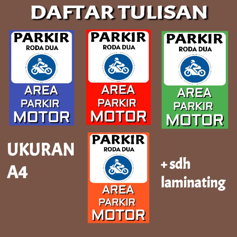 

TULISAN AREA PARKIRAN MOTOR EJE8