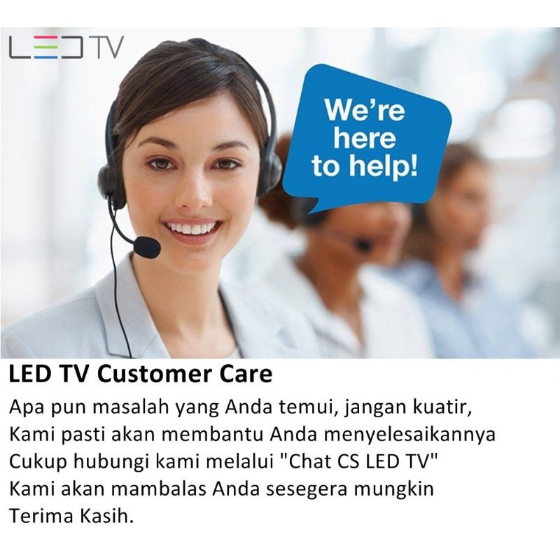 TV LED 24 INCI LAYAR HD SUPPORT HDMI VA VGA HDMI COCOK U/KOMPUTER CCTV TELEVISI GAME PS DLL