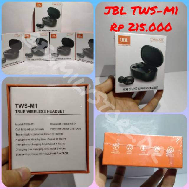 Headset Bluetooth JBL TWS-M1
