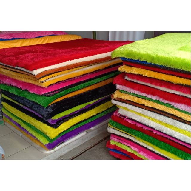  Kasur  Karpet 200x150 Bulu  Polos Bahan Rasfur Shopee 