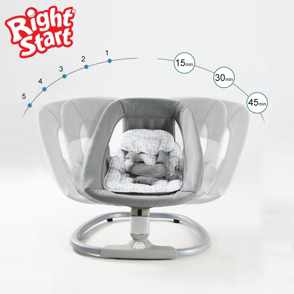 Right Start Cuddly Electric Remote Control Deluxe Baby Swing Ayunan Otomatis Anak Bayi Automatic Bouncer