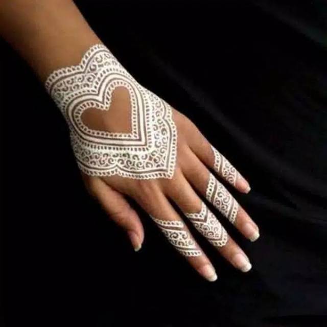 HENNA WHITE BODY PAINTING / WATERPROOF