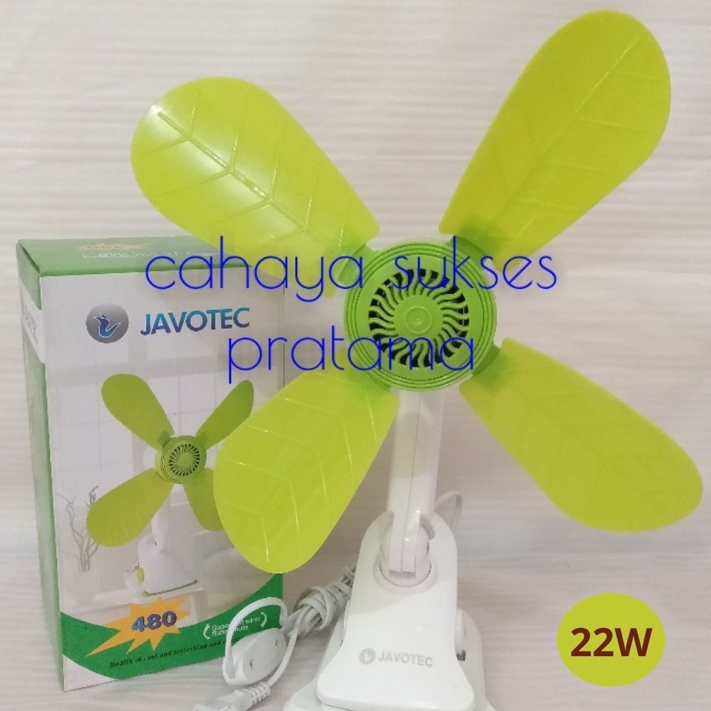 Kipas Mini/Fan Jepit-Dinding-Duduk Javotec 4-Baling FC01-480 (22W)