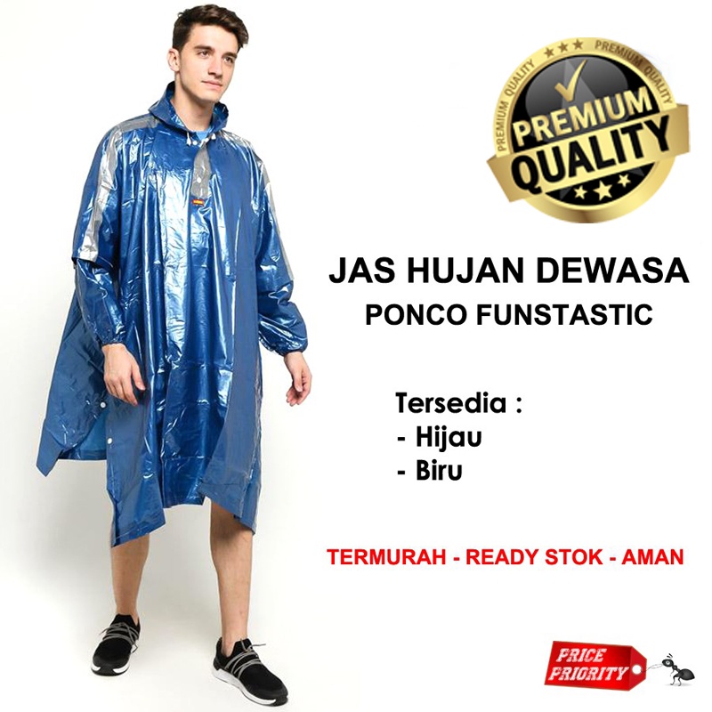 PROMO TERBARU! Jas Hujan Dewasa PREMIUM HIGH QUALITY Anti Sobek Jas Hujan Ponco Lengan Fuantasic703 Mantel Hujan Jubah Jas Hujan Kelelawar Bahan Tebal Anti Bocor / Perlengkapan Berkendara Motor