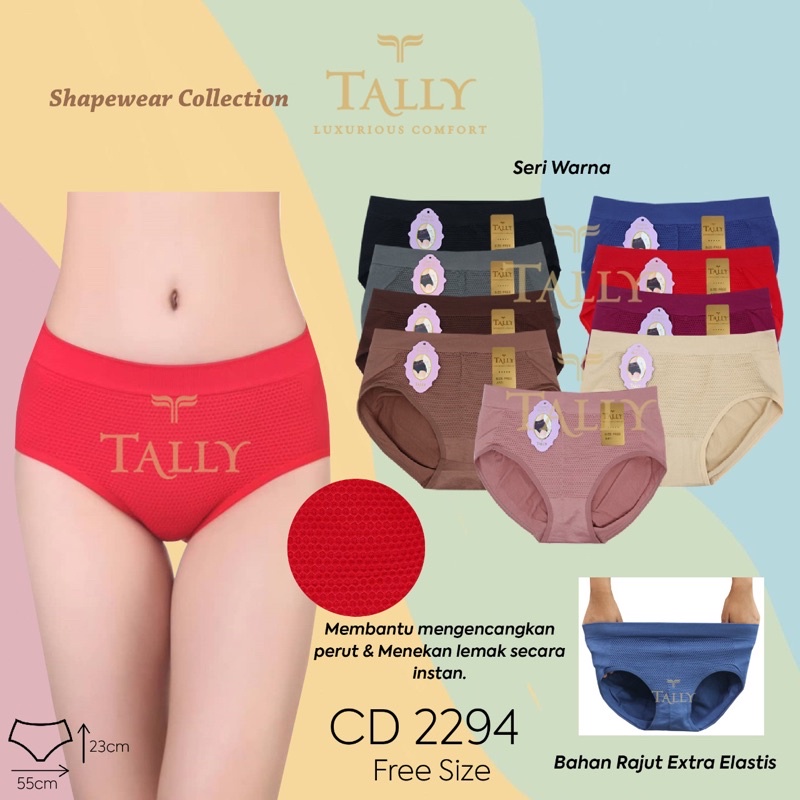 CD / Celana Dalam Wanita TALLY 2294 Bahan Rajut Lembut Freesize