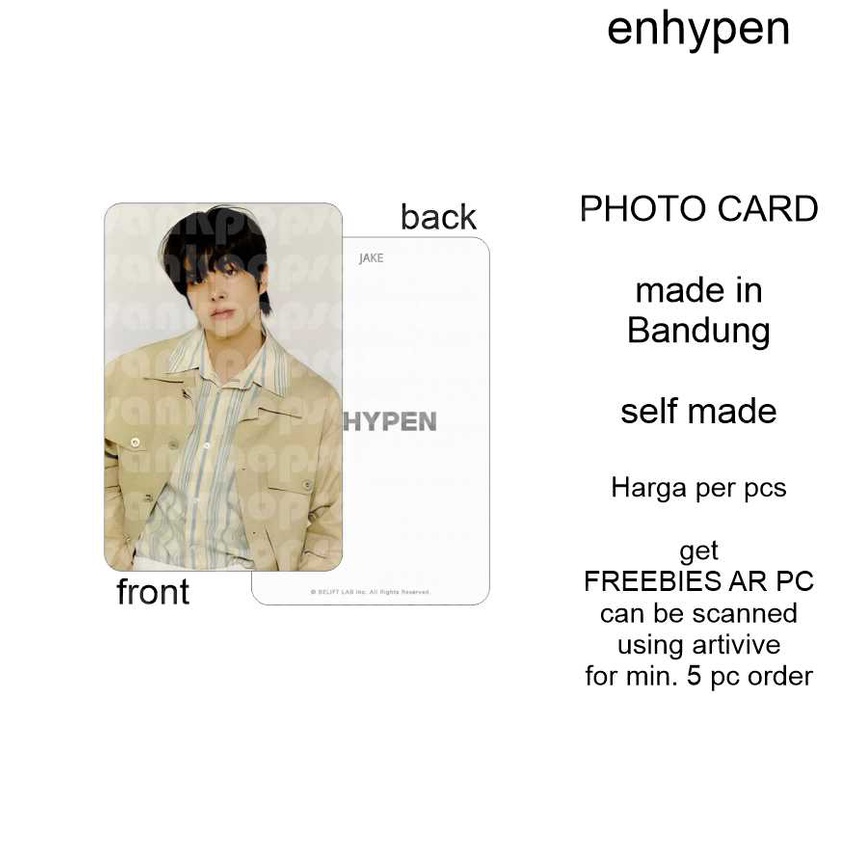 photocard enhypen unofficial versi enha card wallet