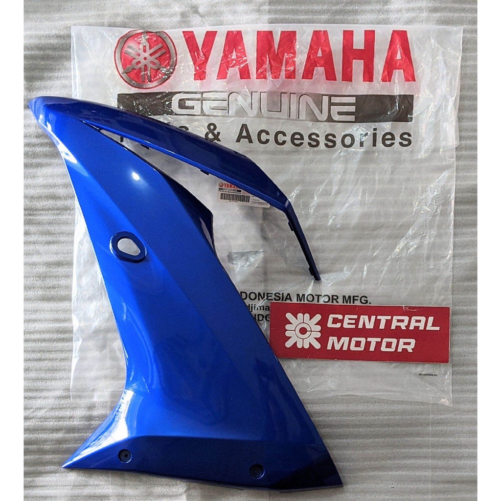 BODY SAYAP TEBENG FAIRING DEPAN KANAN KIRI BIRU METALIK R15 NEW V3 ORIGINAL YAMAHA BK6-F835V-00-P0 B