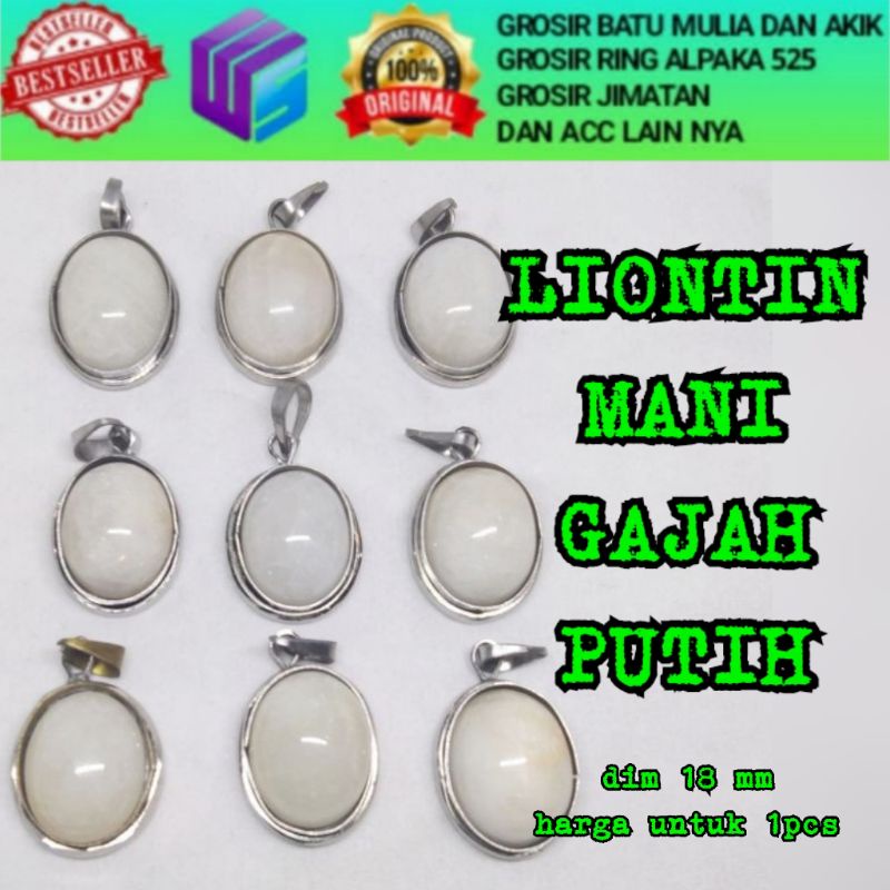 LIONTIN BATU MANI GAJAH ASLI