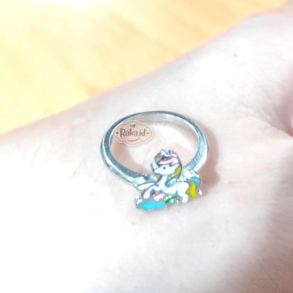 Cincin Anak Unicorn Pelangi Perhiasan Cantik Anak Lapis Emas 18k 798