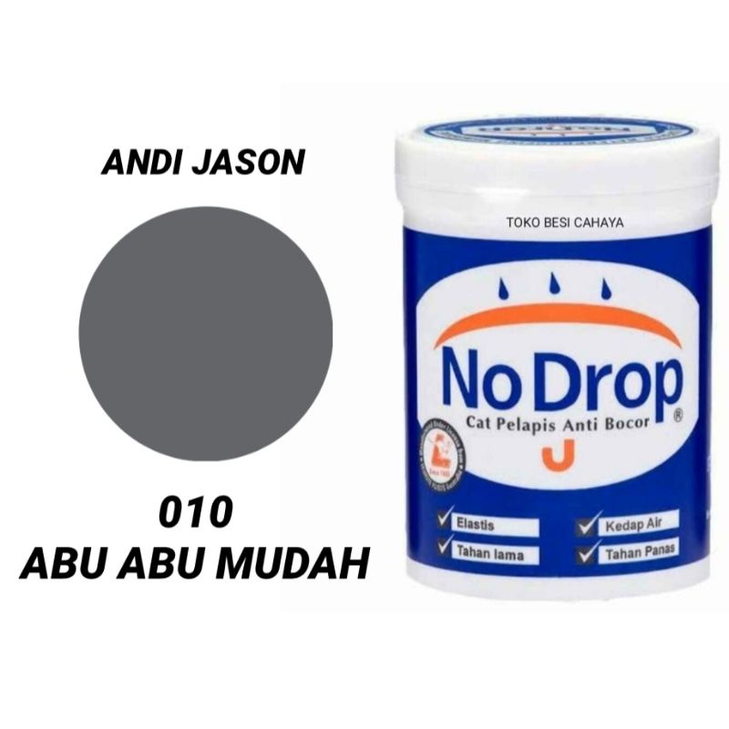 CAT NO DROP PELAPIS ANTI BOCOR NO 010 ABU ABU MUDAH KEMASAN 4 KG CAT WATERPROFING NO 1 DI INDONESIA