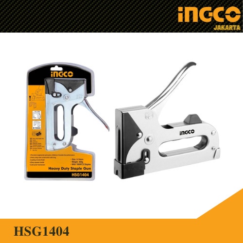 Staples Tembak Gun (4-14mm)Heavy Duty Staple Gun INGCO HSG1404 Stapler Hekter Tembak