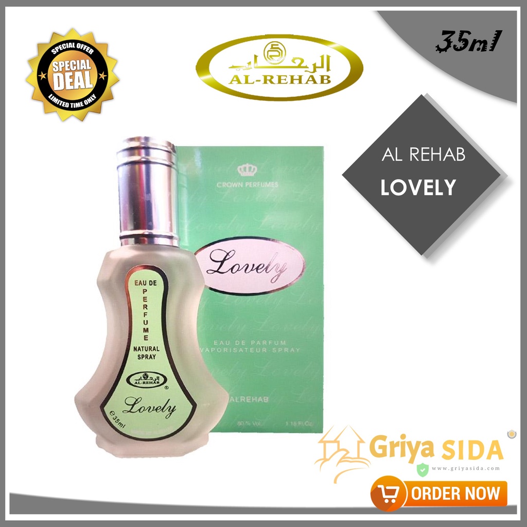 Parfum Al rehab Spray 35ml LOVELY alrehab original minyak wangi spray PROMO!!