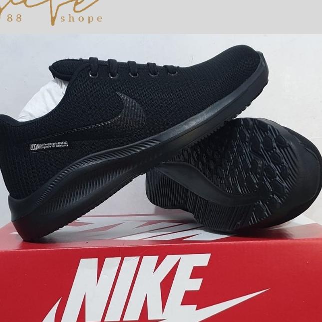 SEPATU SNEAKERS KETS SEKOLAH OLAHRAGA HITAM POLOS FULL BLACK PRIA WANITA COWOK CEWEK LAKI LAKI SEPAT
