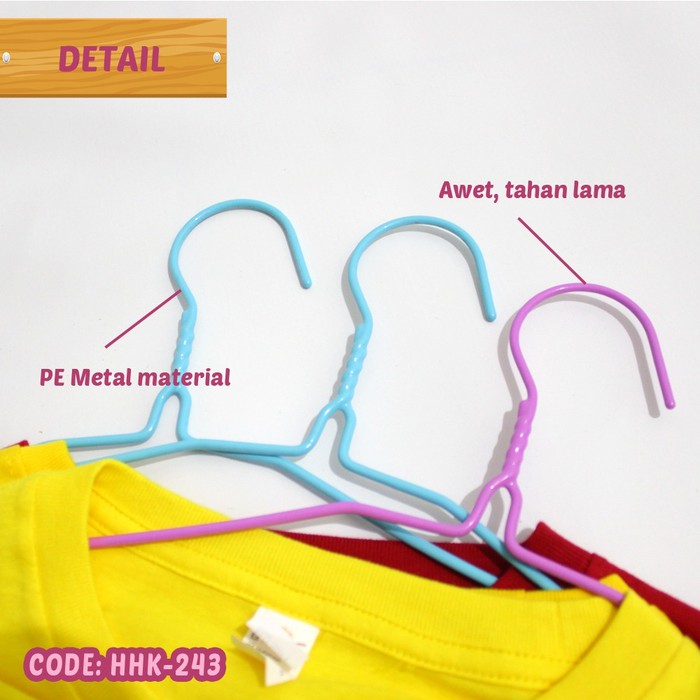 HANGER CLOTHING - GANTUNGAN BAJU KAWAT ISI 10PCS - HHD-243