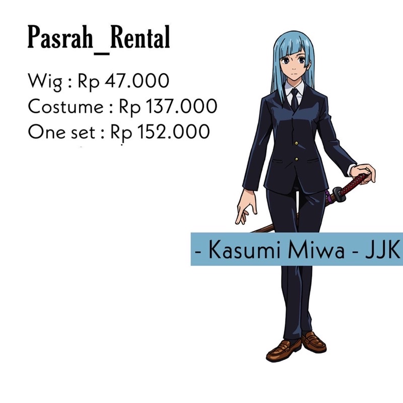 SEWA COSPLAY / COSTUME KASUMI MIWA JUJUTSU KAISEN KJK