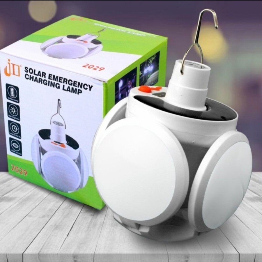 Lampu Solar Emergency LED Lipat Dragonball 5 Sisi Gantung Rechargeable 60 Watt